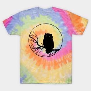 Scary Vintage Owl on Tree T-Shirt